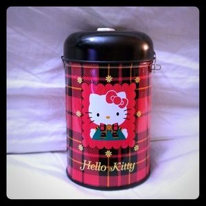 Vintage 1996 Hello Kitty Round Tin Coin Bank